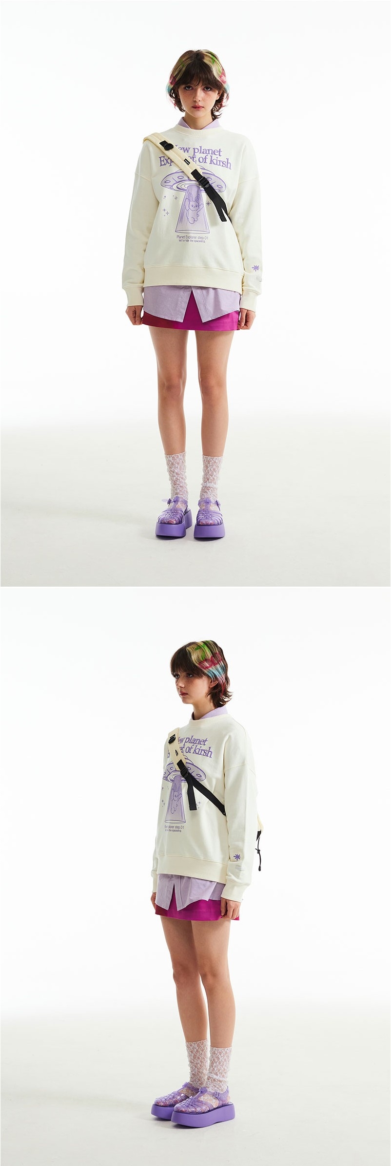 ★KIRSH★ Witty Bunny Planet Explorer Sweatshirt V2 Light Sk KIRSH Witty Bunny Planet Explorer Sweatshirt V2 Light Sky