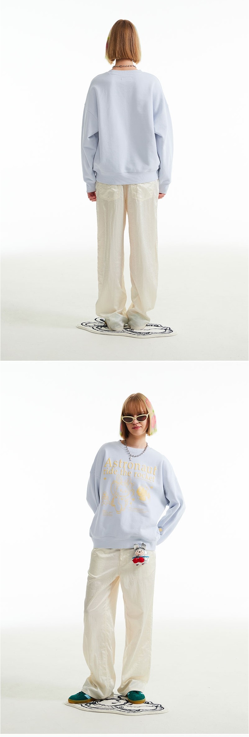 ★KIRSH★ Witty Bunny Planet Explorer Sweatshirt V2 Light Sk KIRSH Witty Bunny Planet Explorer Sweatshirt V2 Light Sky