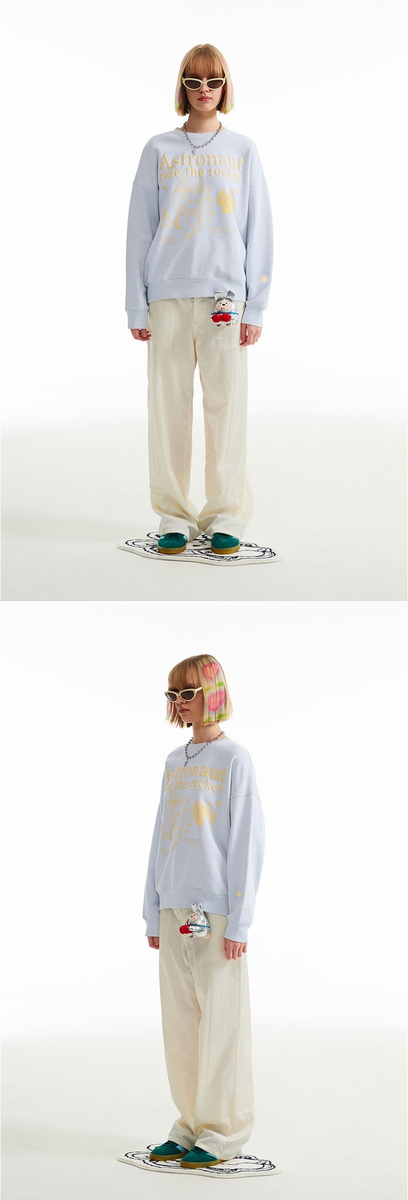 ★KIRSH★ Witty Bunny Planet Explorer Sweatshirt V2 Light Sk KIRSH Witty Bunny Planet Explorer Sweatshirt V2 Light Sky
