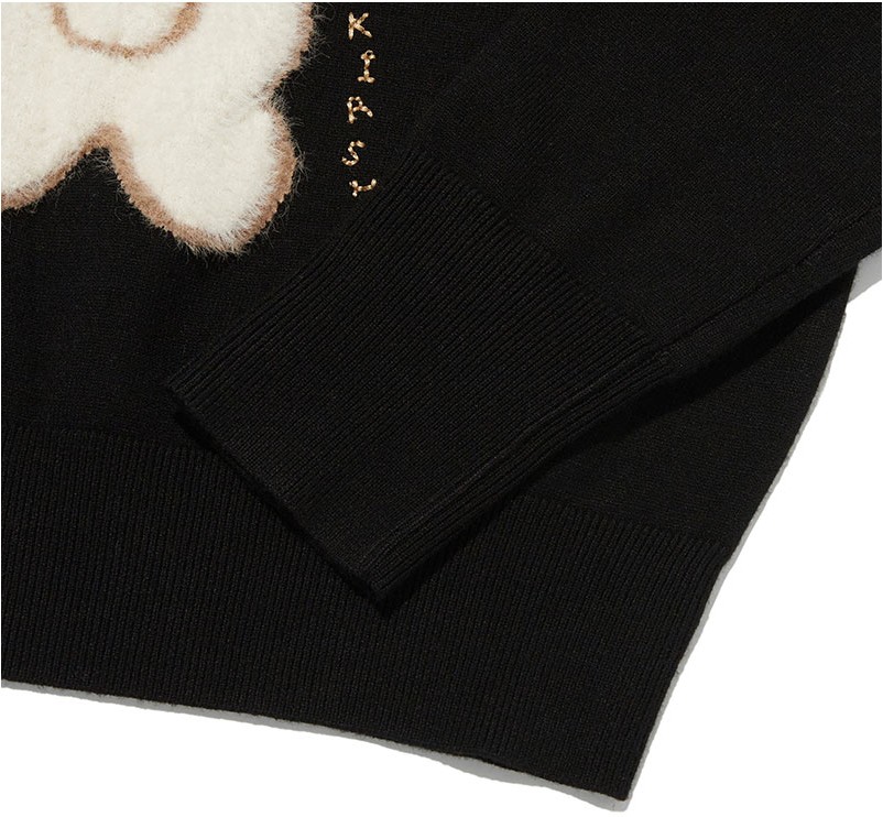 KIRSH Witty Bunny Point Knit Black | Crewneck for Women | KOODING