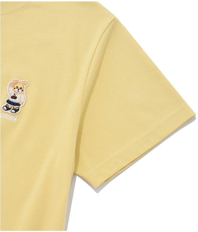 [ KIRSH ]★WITTY BUNNY WAPPEN T-SHIRT KIRSH Witty Bunny Wappen Tee Shirt Yellow | Basic Tees for