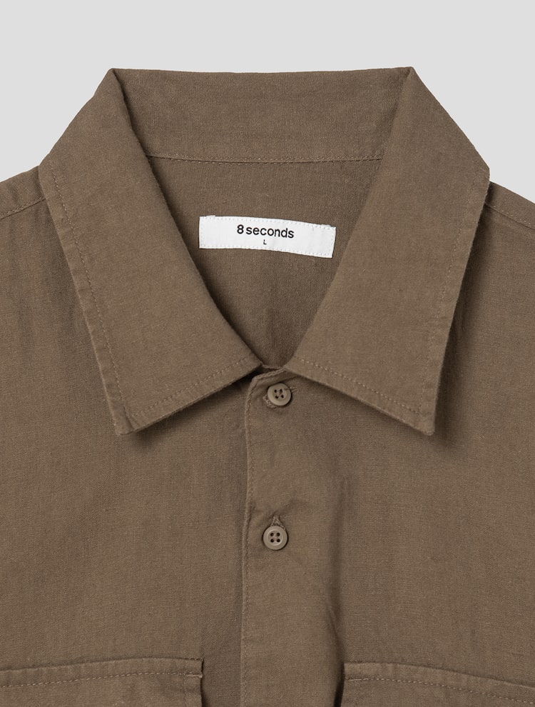 8seconds Open Collar Short Sleeve Shirt Brown | Casual