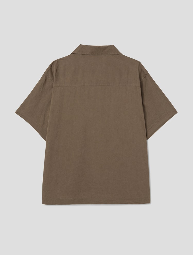 8seconds Open Collar Short Sleeve Shirt Brown | Casual