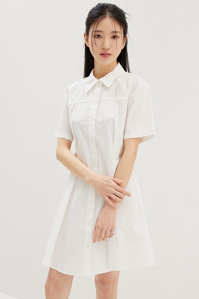 Pintuck Shirt Dress