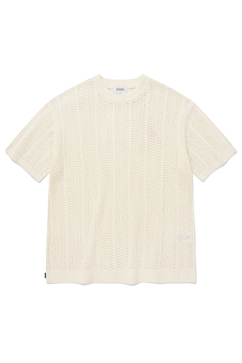 Unisex Cable Round Half Knit Ivory