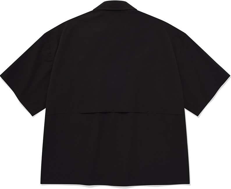 ★23SS★【COVERNAT】★Seersucker zip-up collar T-shir.t★ Covernat Unisex Seersucker Zipup Collar Tee Shirt Navy