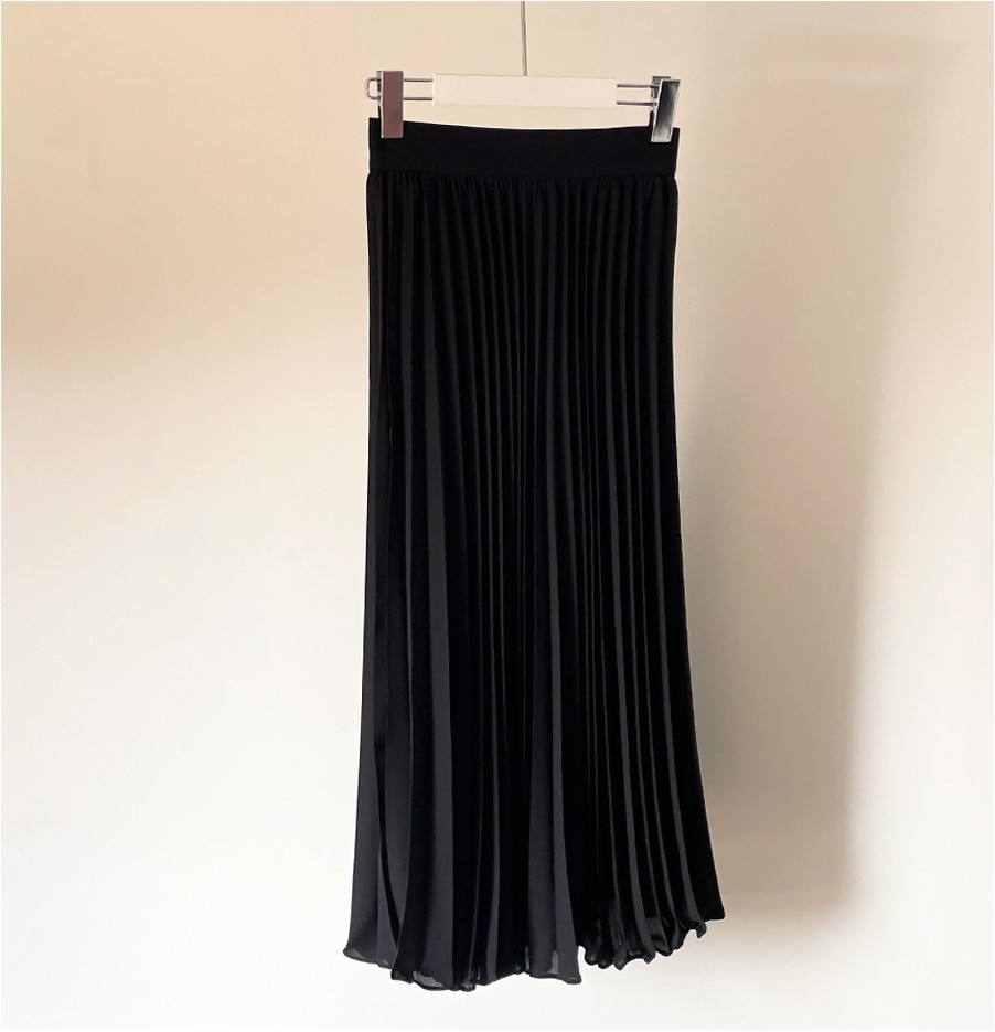 fiona Spring Chiffon Pleats Skirt | A-Line for Women | KOODING