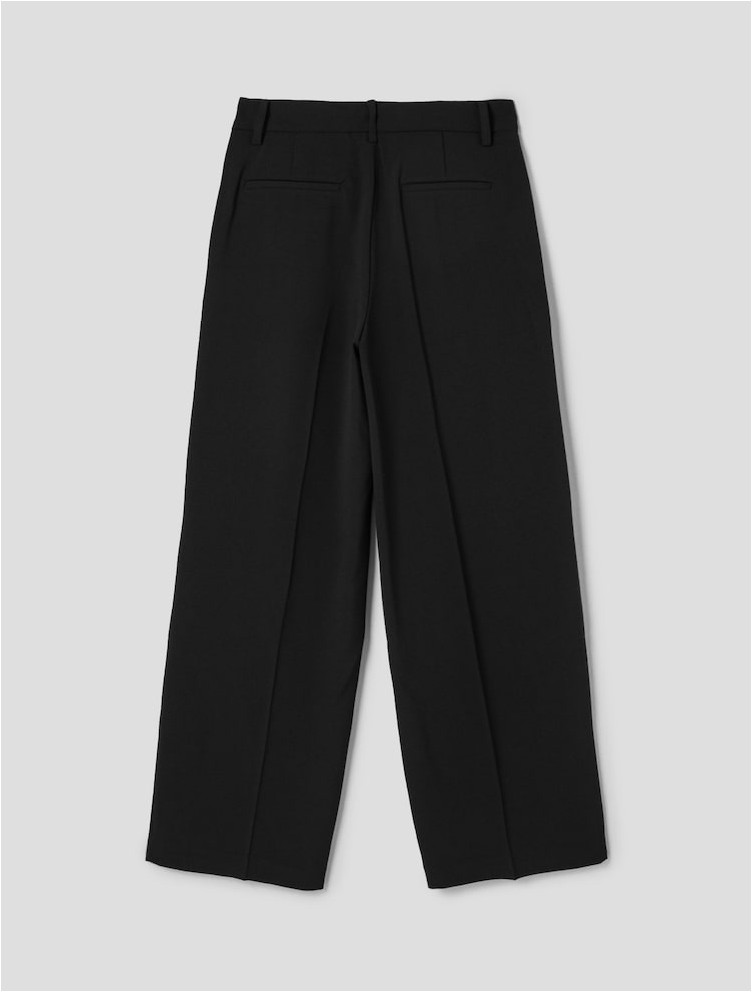 8seconds One Tuck Wide Pants Black | Wide for Women | KOODING