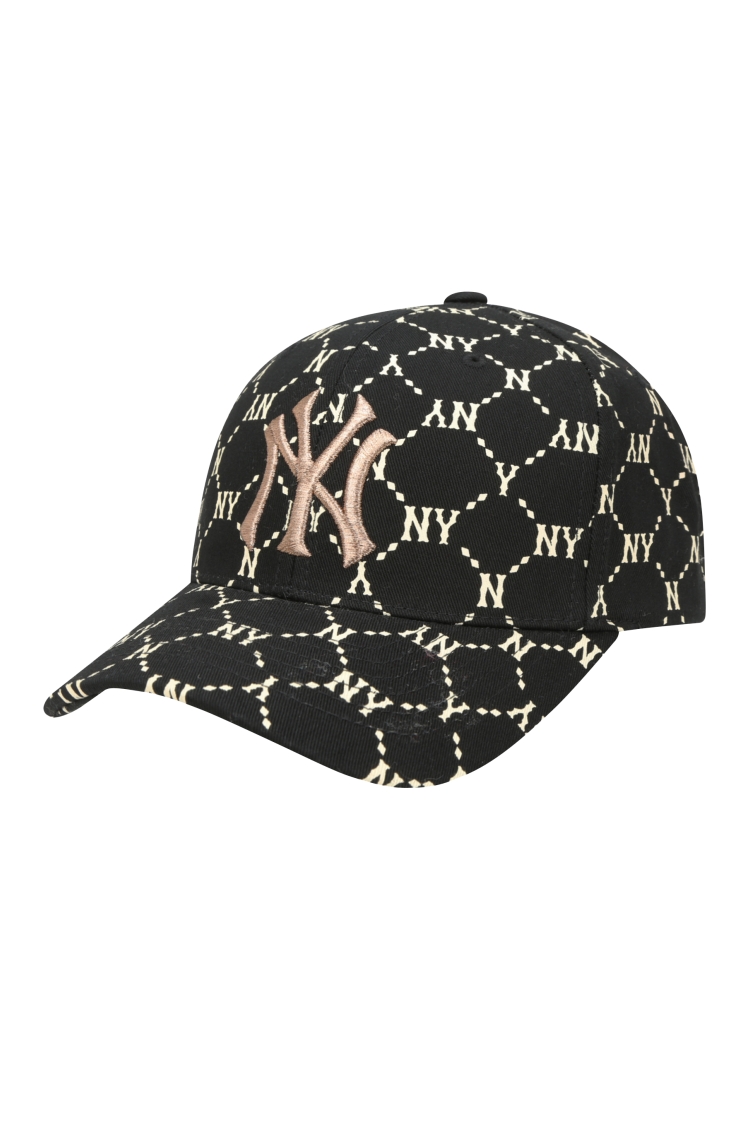 MLB Unisex Dia Monogram Structured Ball Cap NY Yankees Black