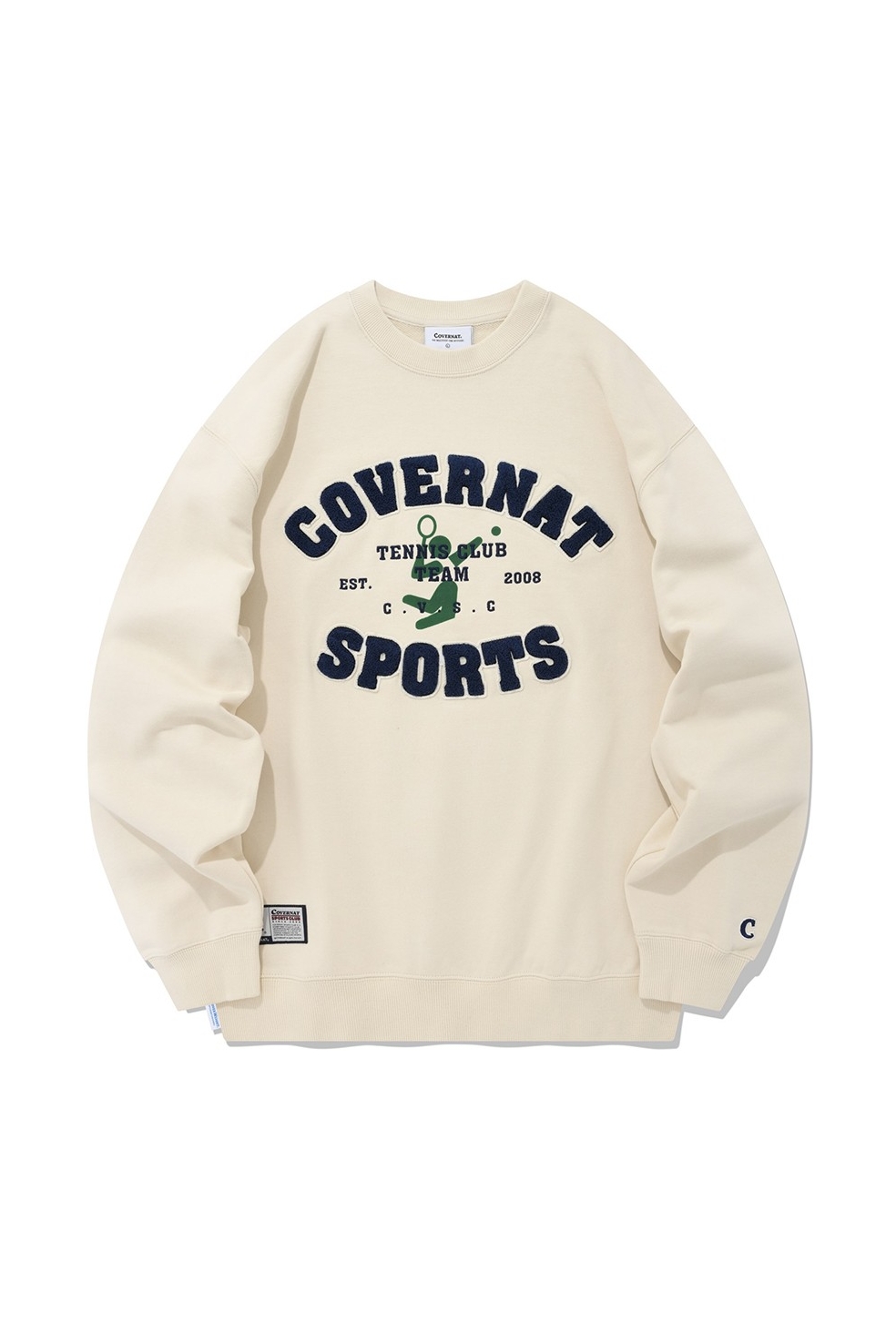 Unisex Sports Club Collage Sweatshirt Ecru