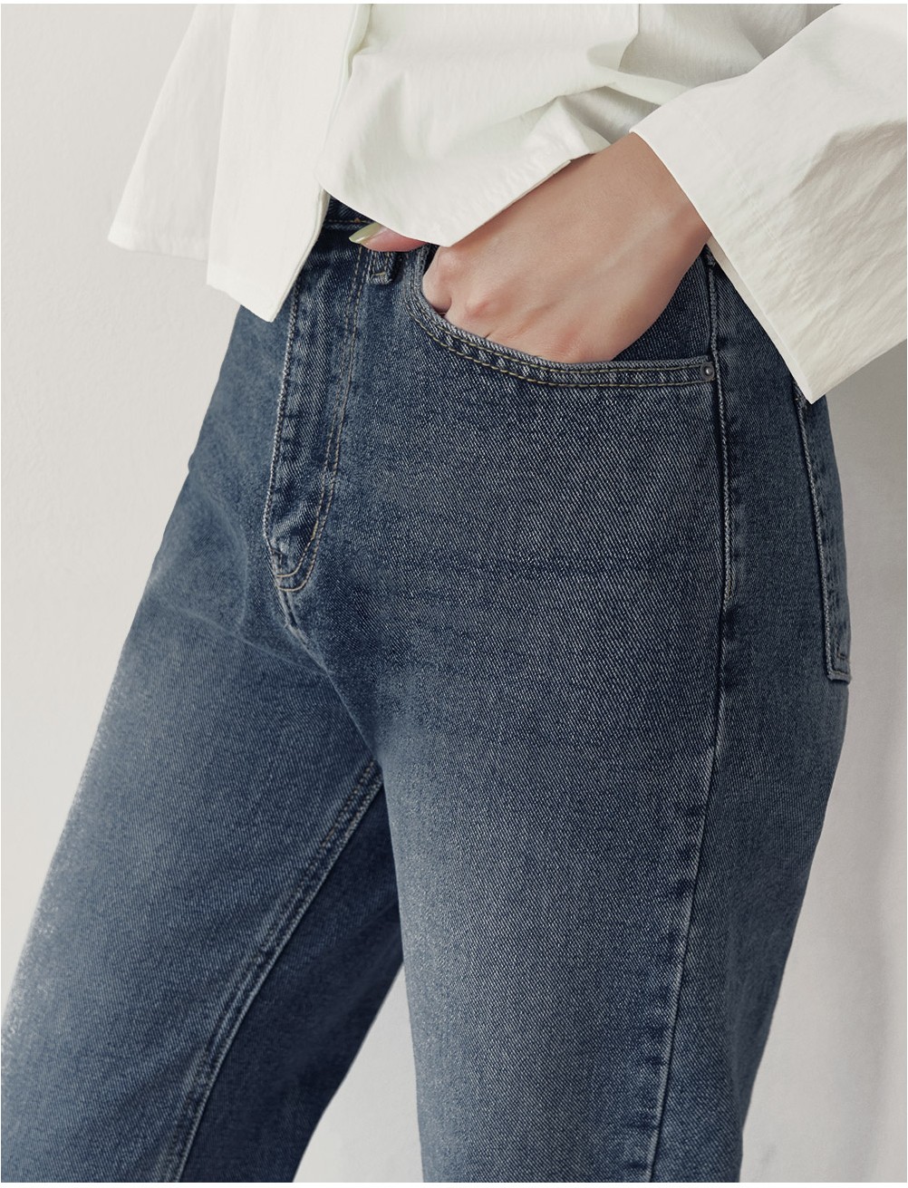 ☆韓国の人気☆【depound】☆slim straight denim pant.s☆ TWEE Raon Straight Denim Pants | Straight for Women | KOODING