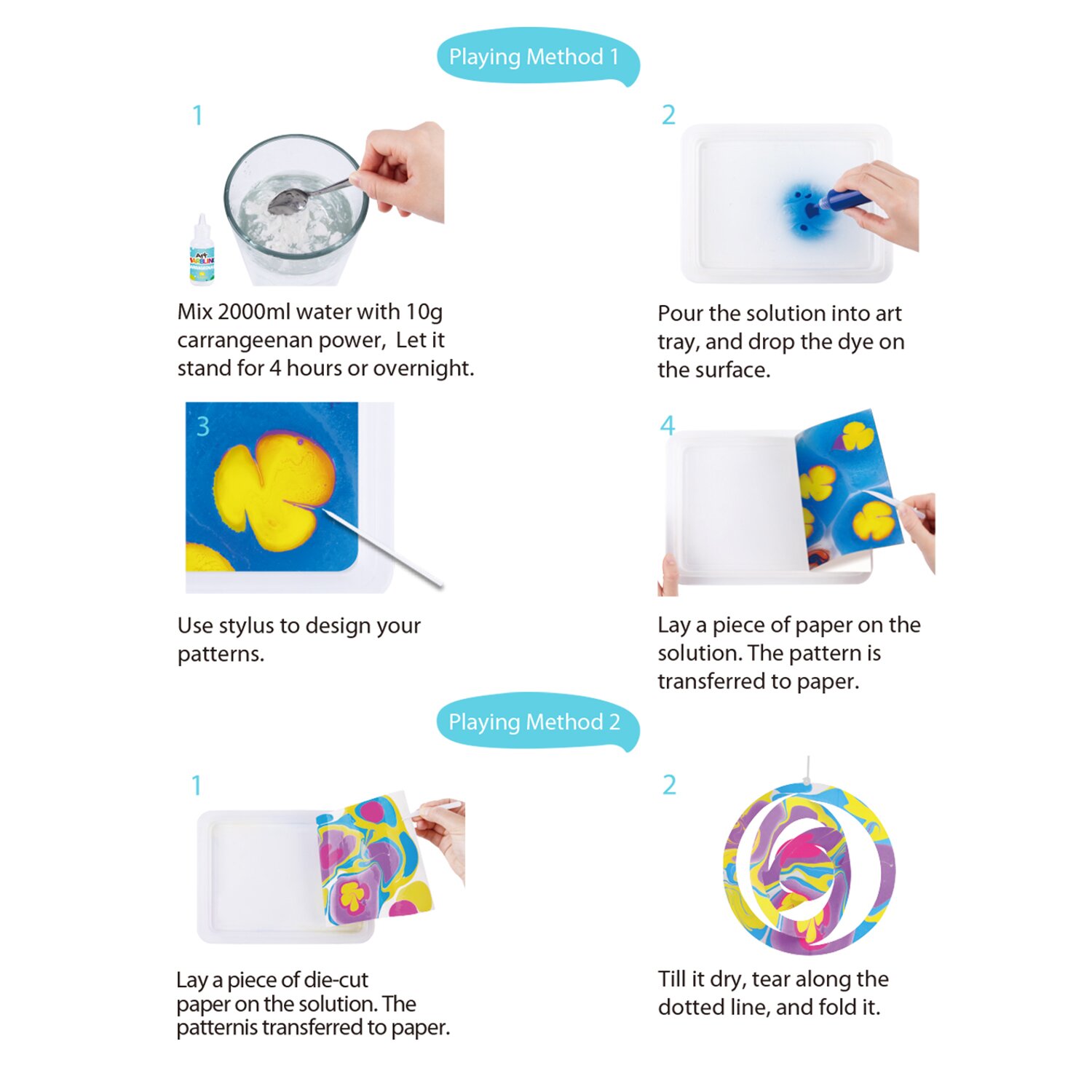 Tookyland Marbling Paint Kit 12 Color 20x5x26cm KOODING