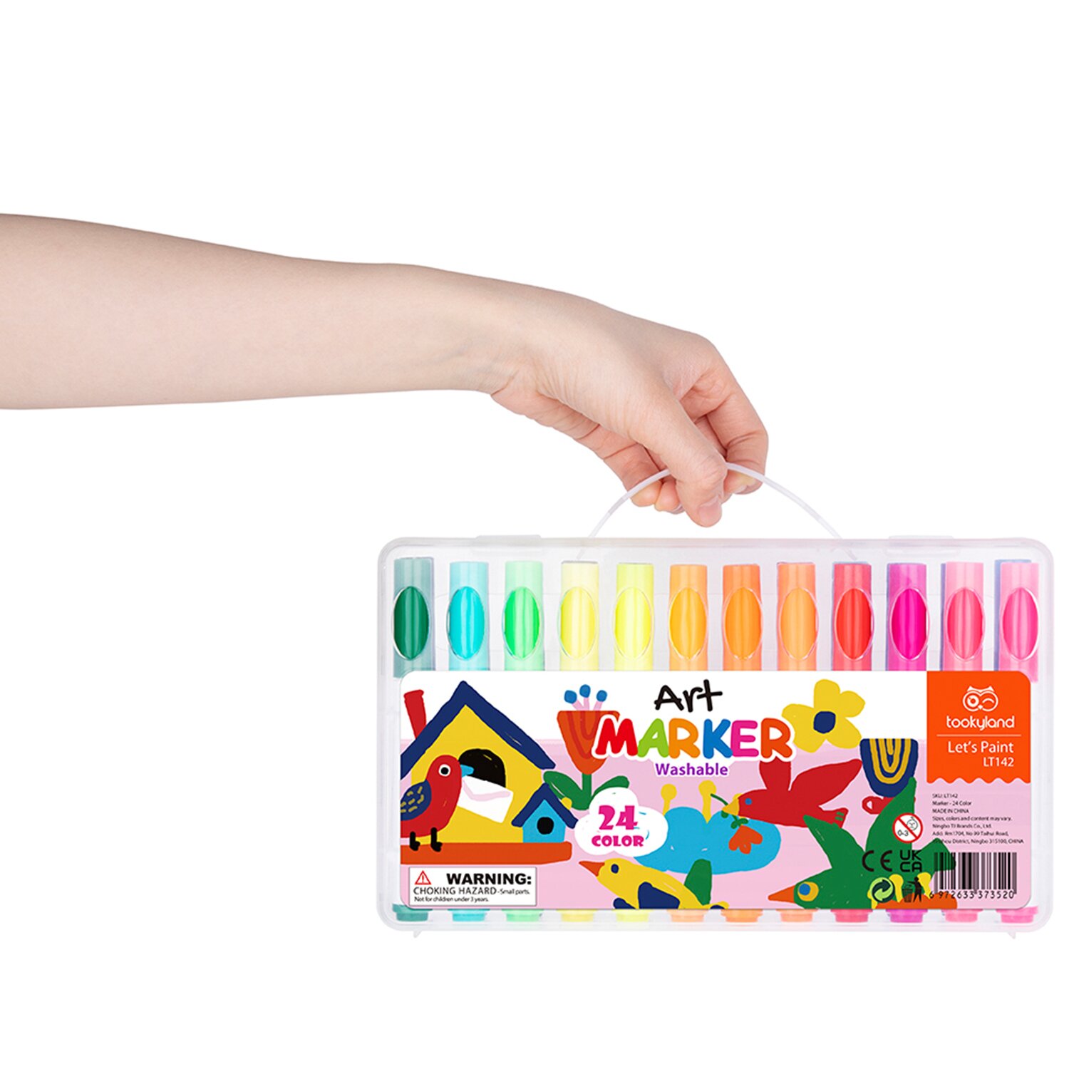 Tookyland Washable Pen Markers Safe for Kids 12/24 Colors