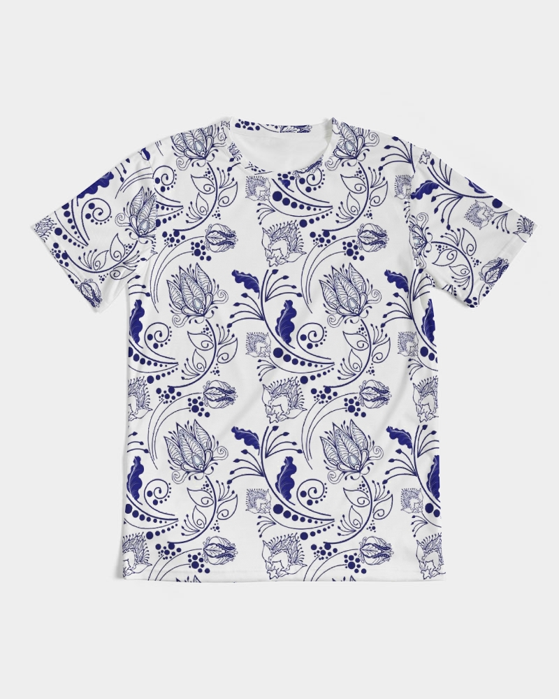 Premium Floral T-shirt- Blue