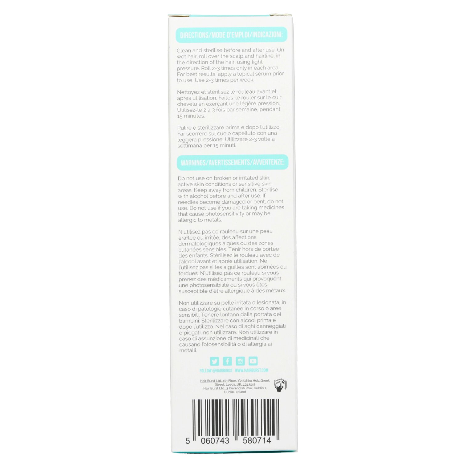 Hairburst Micro-needling Derma Scalp Roller 1pcs | KOODING