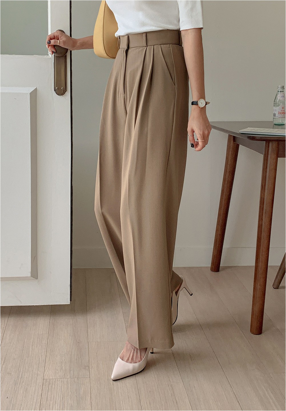 Womens Cargo Pants 2024 Trendy High Elastic Waisted Pants Casual Wide Leg  Trousers Hiking Pants with Pockets