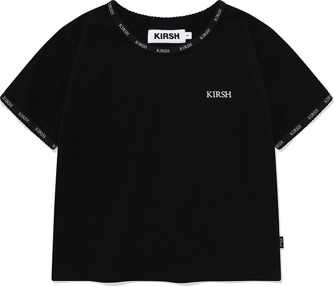 ☆KIRSH☆ Cherry Hotfix Lace Crop T-Shirt Black CHERRY HOTFIX LACE CROP T-SHIRT [WHITE] - KIRSH | 60