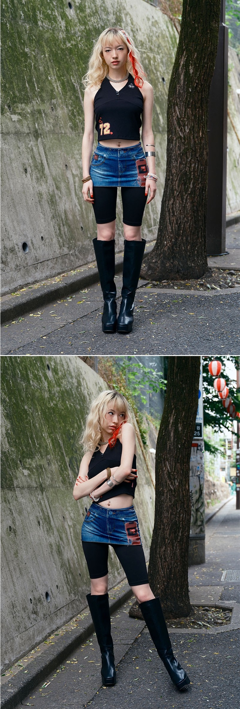★2023SS新作★KIRSH X GALS★RIBBON HALTERNECK SLEEVELESS KIRSH Ribbon Halter Neck Sleeveless Tee Shirt Black | Tank