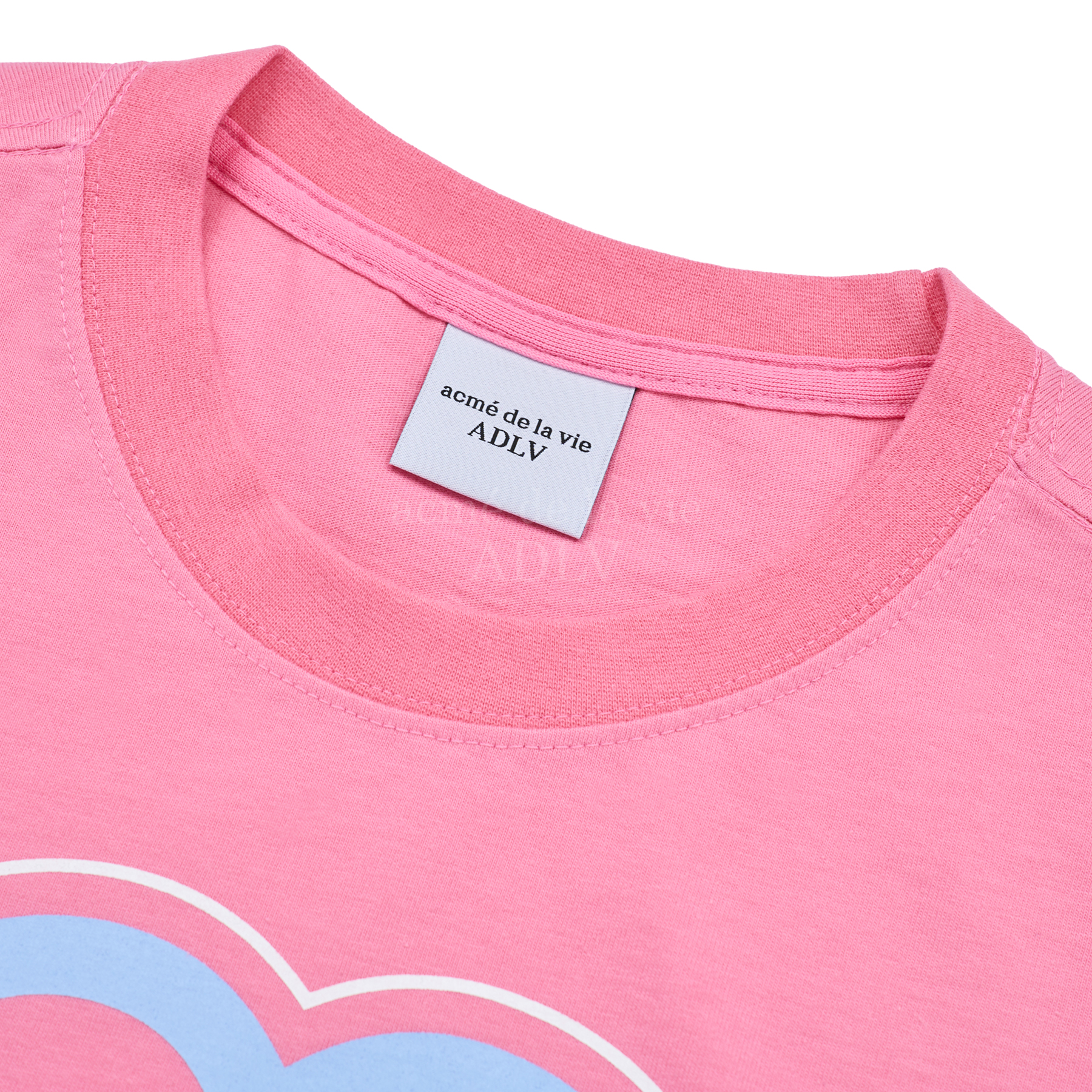 acme de la vie Heart Lettering Crop Tee Shirt Pink | Graphic