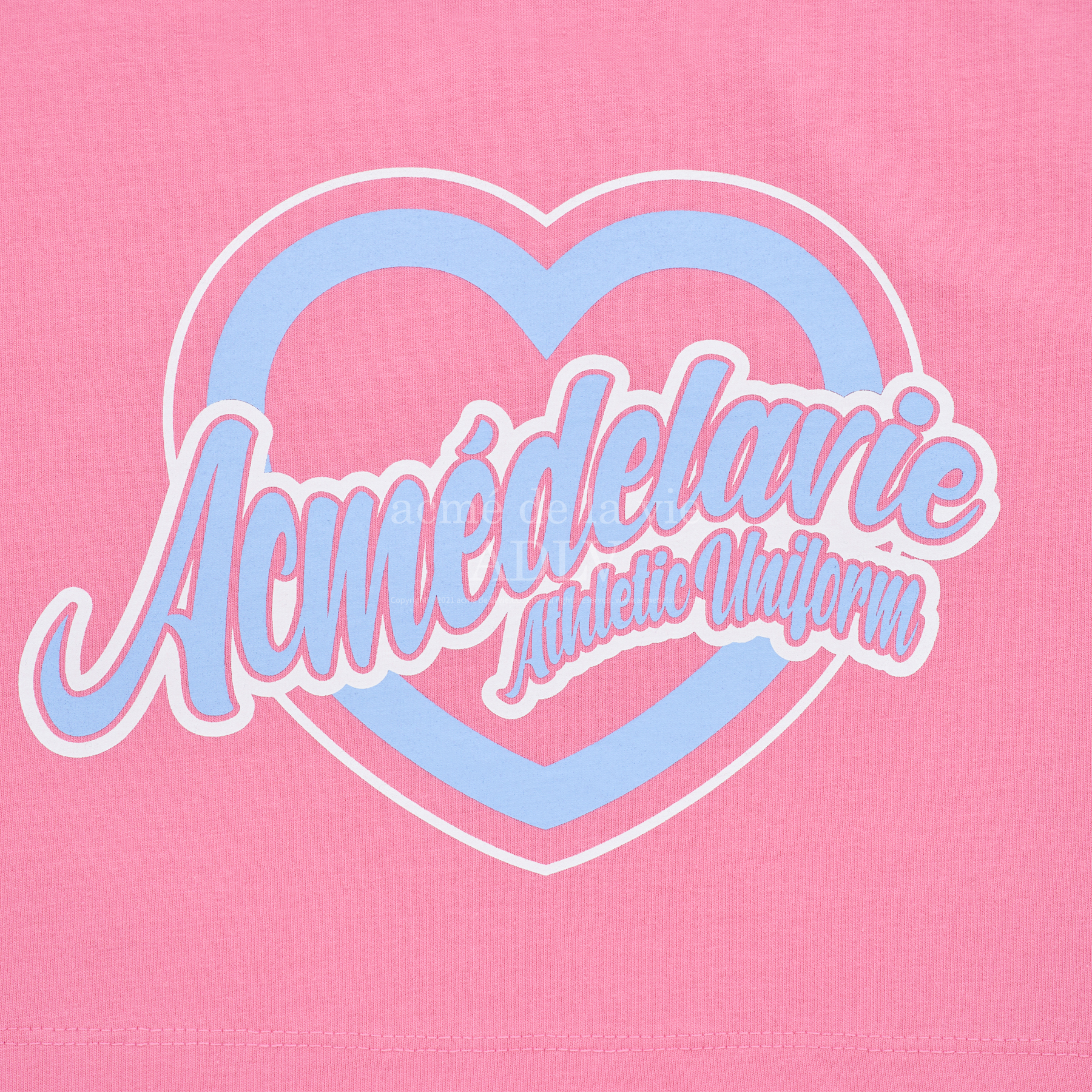 acme de la vie Heart Lettering Crop Tee Shirt Pink | Graphic