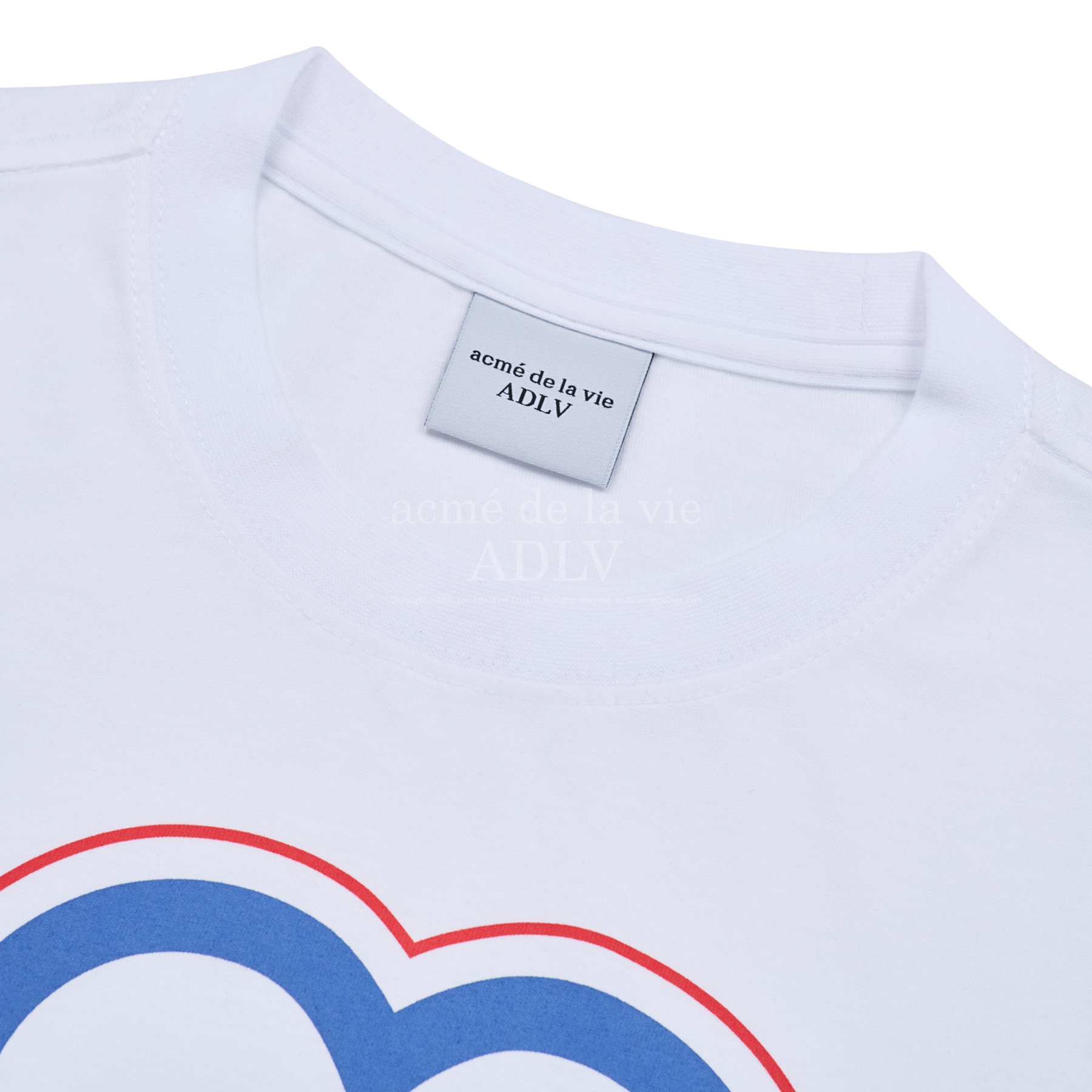 acme de la vie Heart Lettering Crop Tee Shirt White