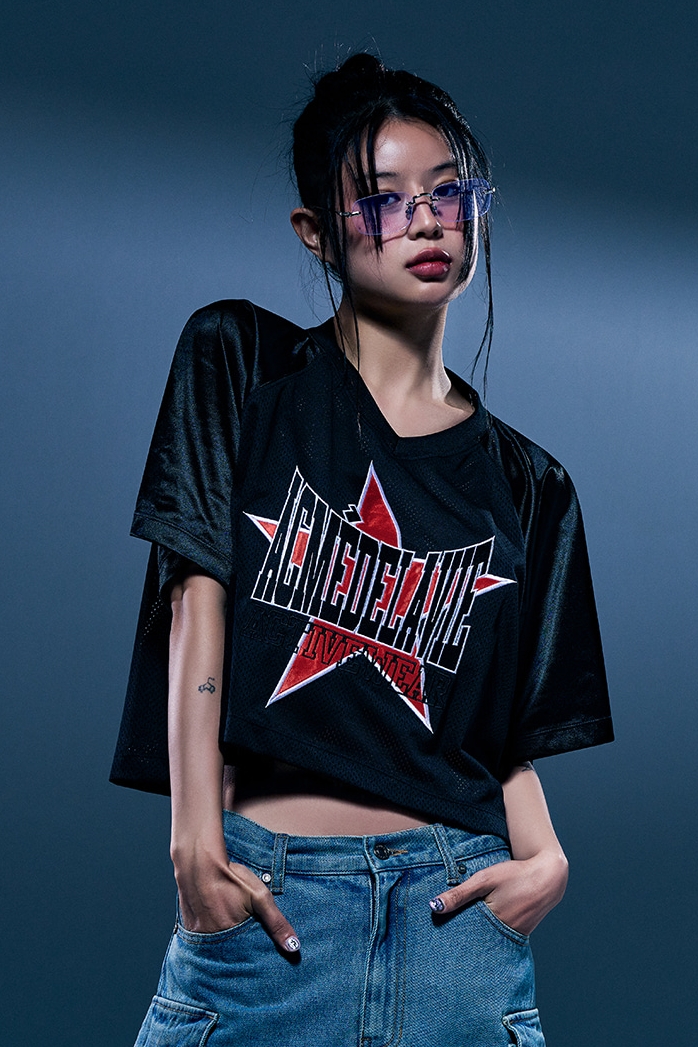 acme de la vie Star Full Logo Football Jersey Short Sleeve
