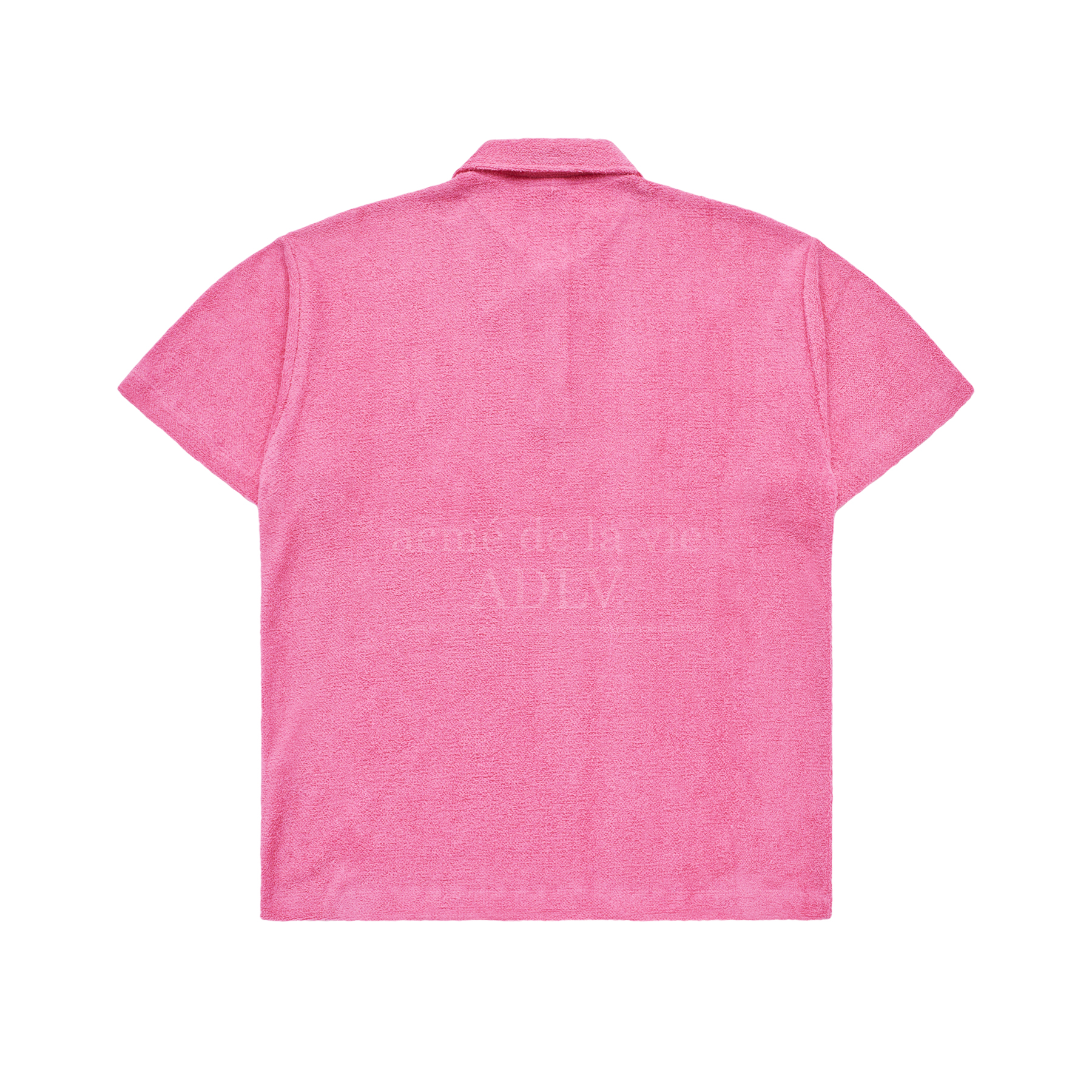 ★関税込★ACME DE LA VIE★A LOGO EMBLEM TERRY COLLAR T-SHIRT acme de la vie Unisex A Logo Emblem Terry Collar Short