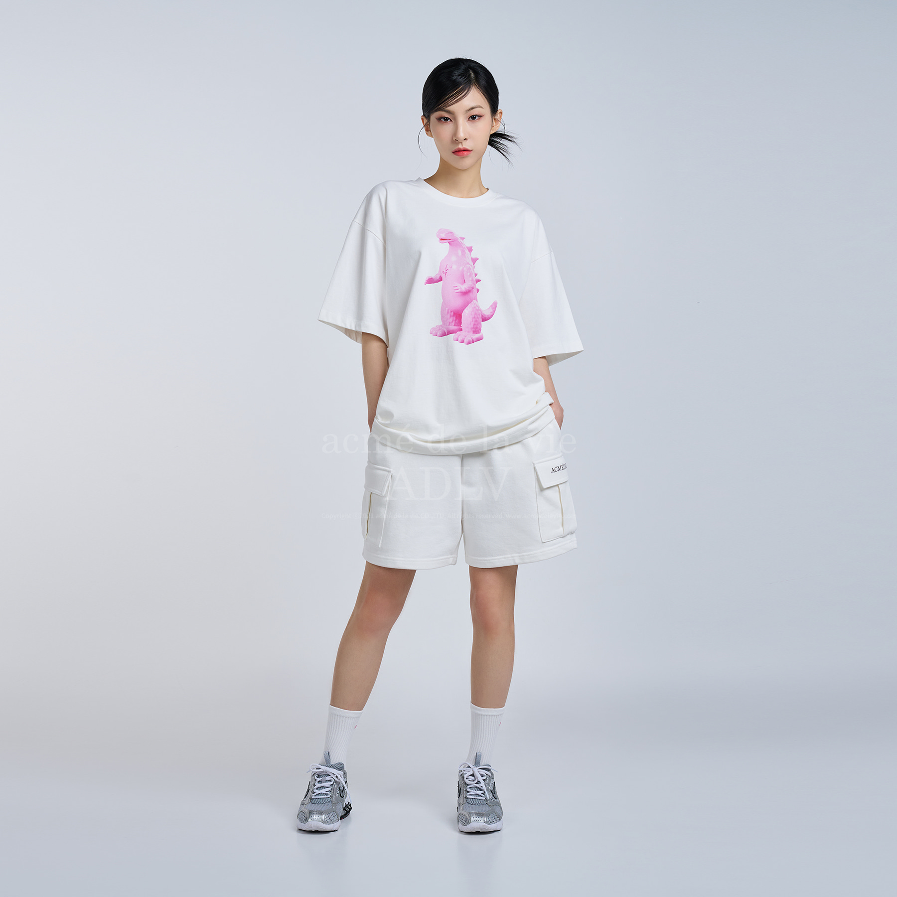 アクメドラビ★UNI_DIN2LS CREATURE LETTERING SHORT SLEEVE_3色 acme de la vie