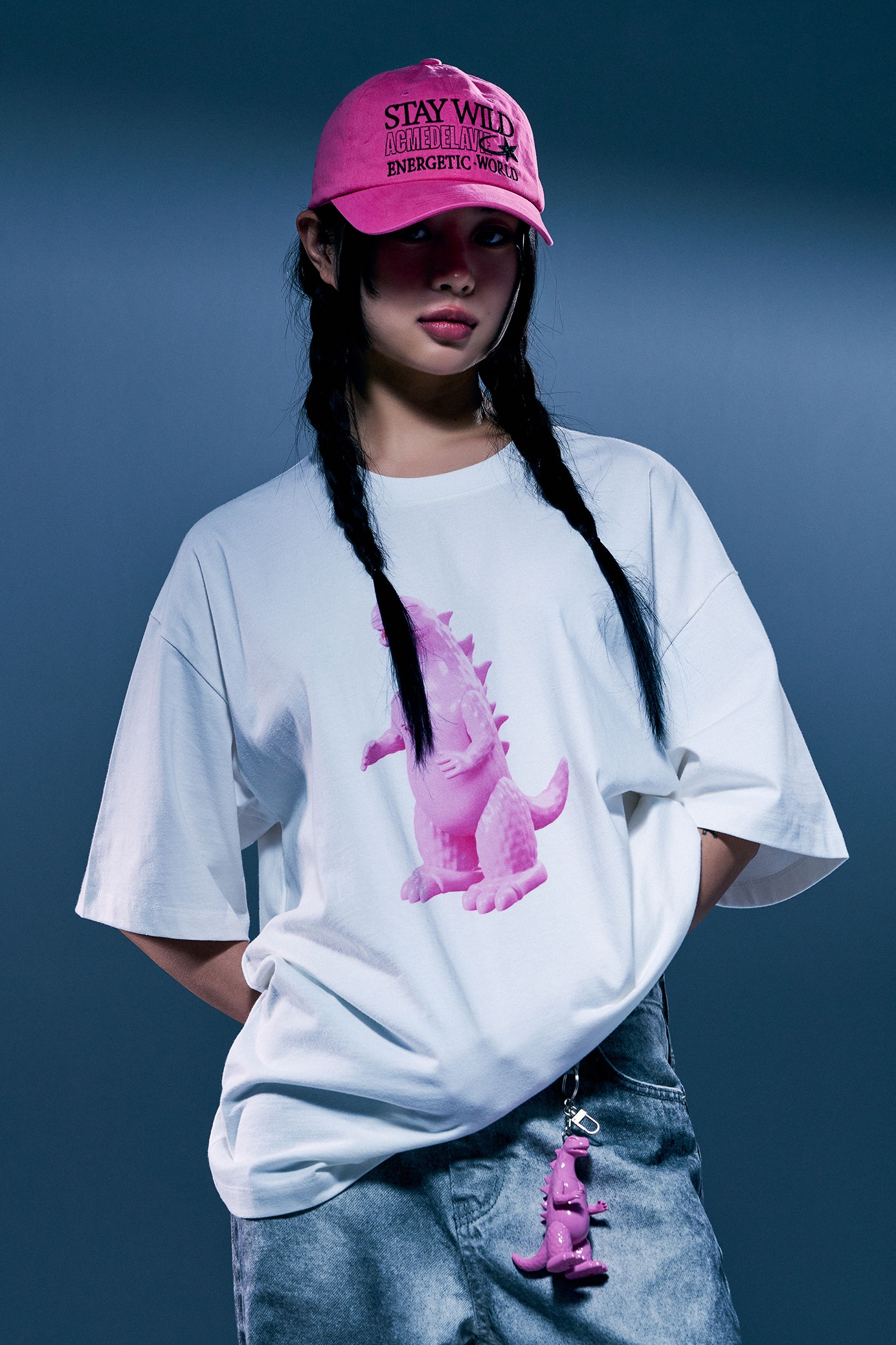 アクメドラビ★UNI_DIN2LS CREATURE LETTERING SHORT SLEEVE_3色 acme de la vie