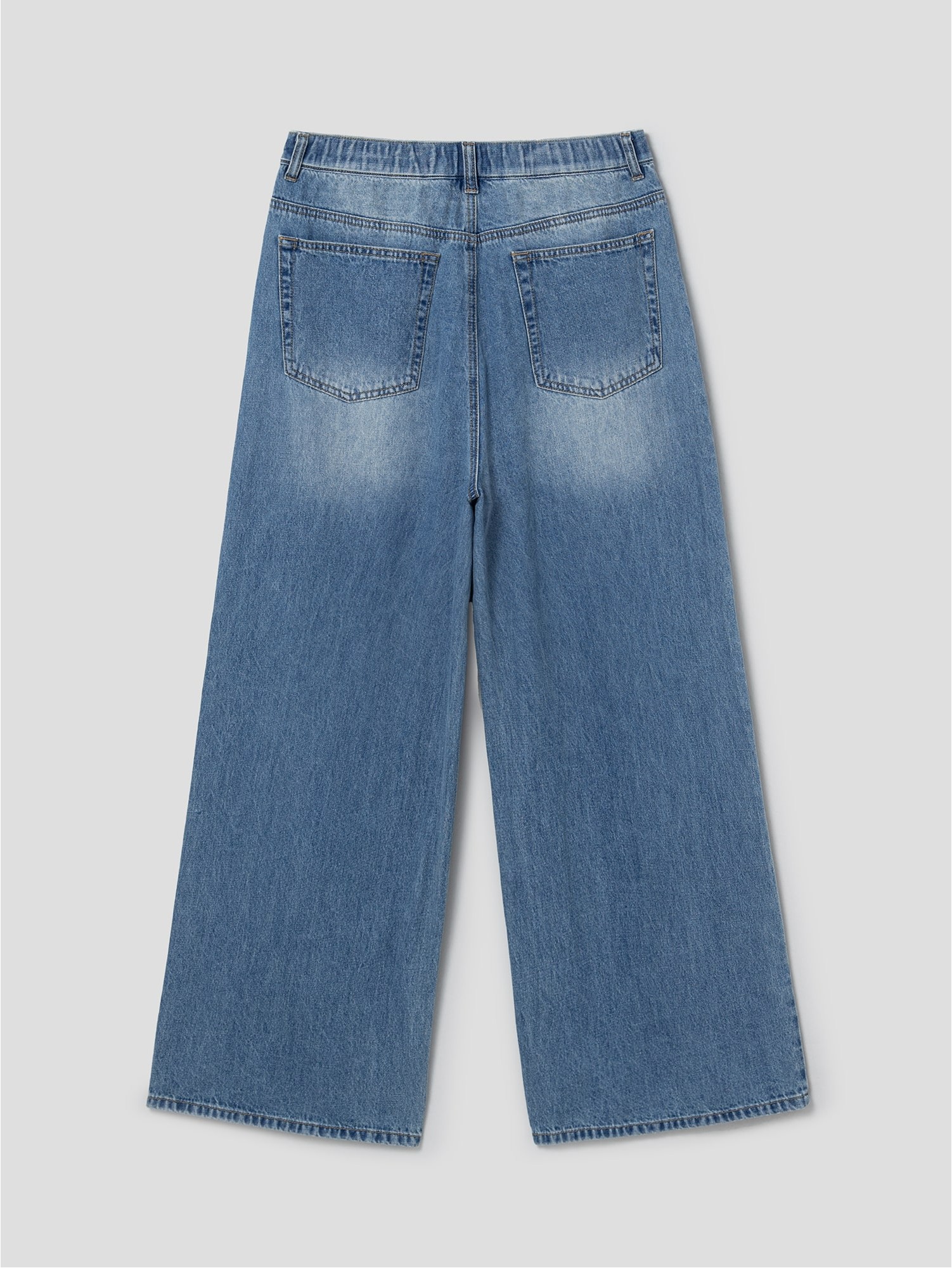 8seconds Center Tuck Wide Denim Pants Blue | Wide for Women | KOODING