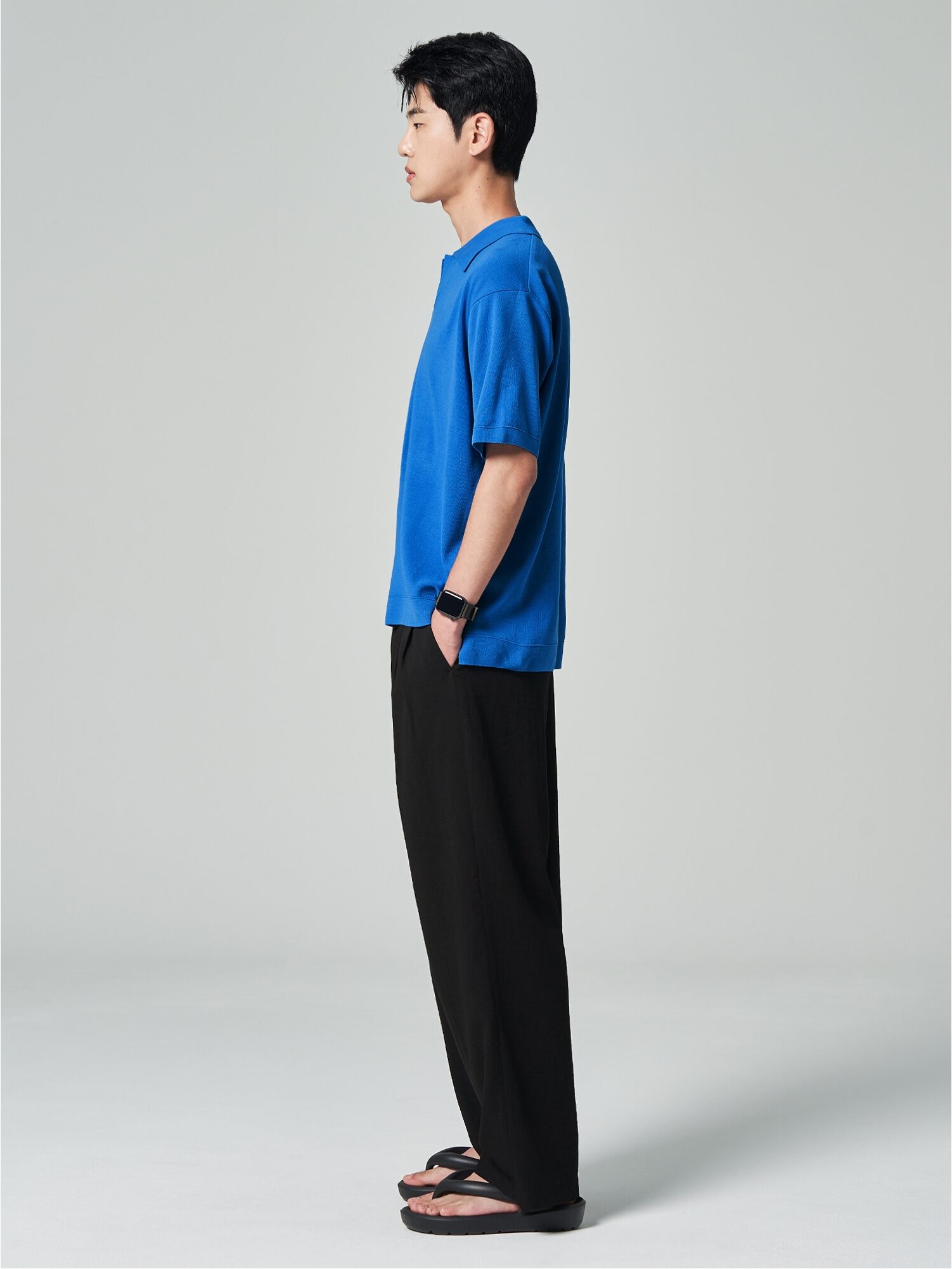 トップス T/C BASIC HALF SLEEVE KNIT SHIRT T/C BASIC HALF SLEEVE KNIT SHIRT（シャツ/ブラウス）｜WYM