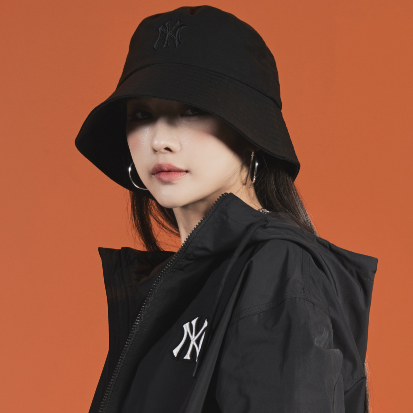 MLB Korea Unisex Basic W Bucket Hat NY Yankees Black