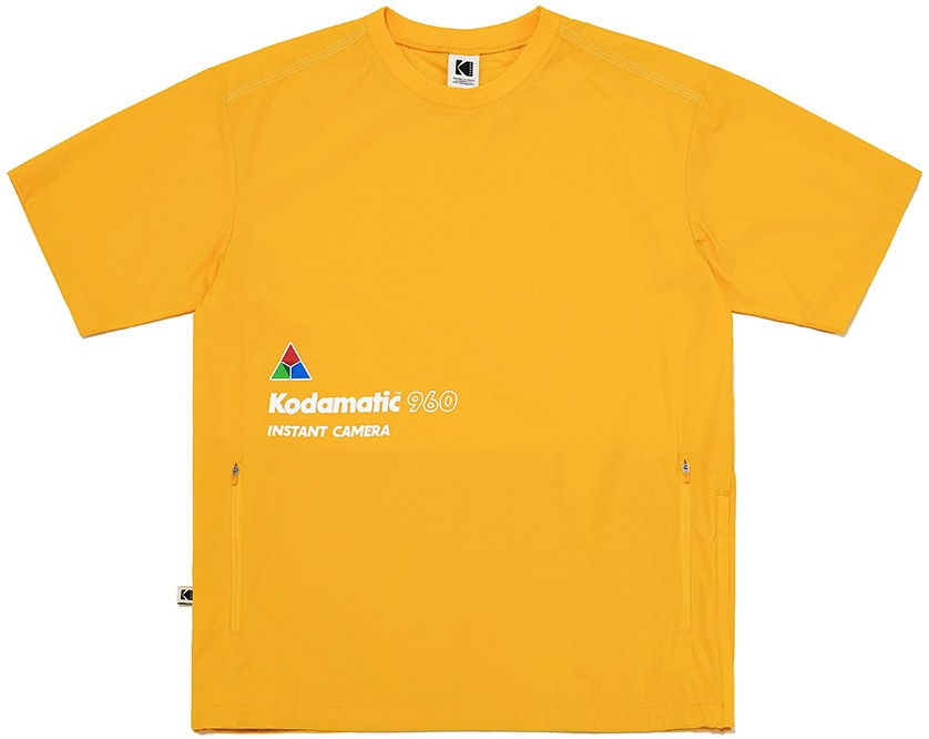 ★KODAK★ Kodamatic Cool Short Sleeve T-shirt YELLOW Kodak Apparel Unisex Kodamatic Woven Short Sleeve Tee Shirt