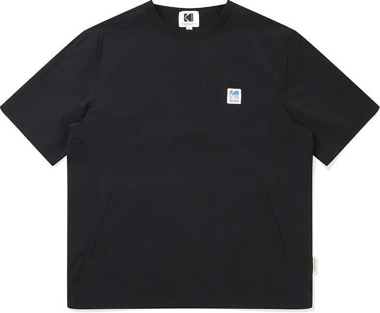 Kodak Apparel Unisex Core Woven Short Sleeve Tee Shirt Black