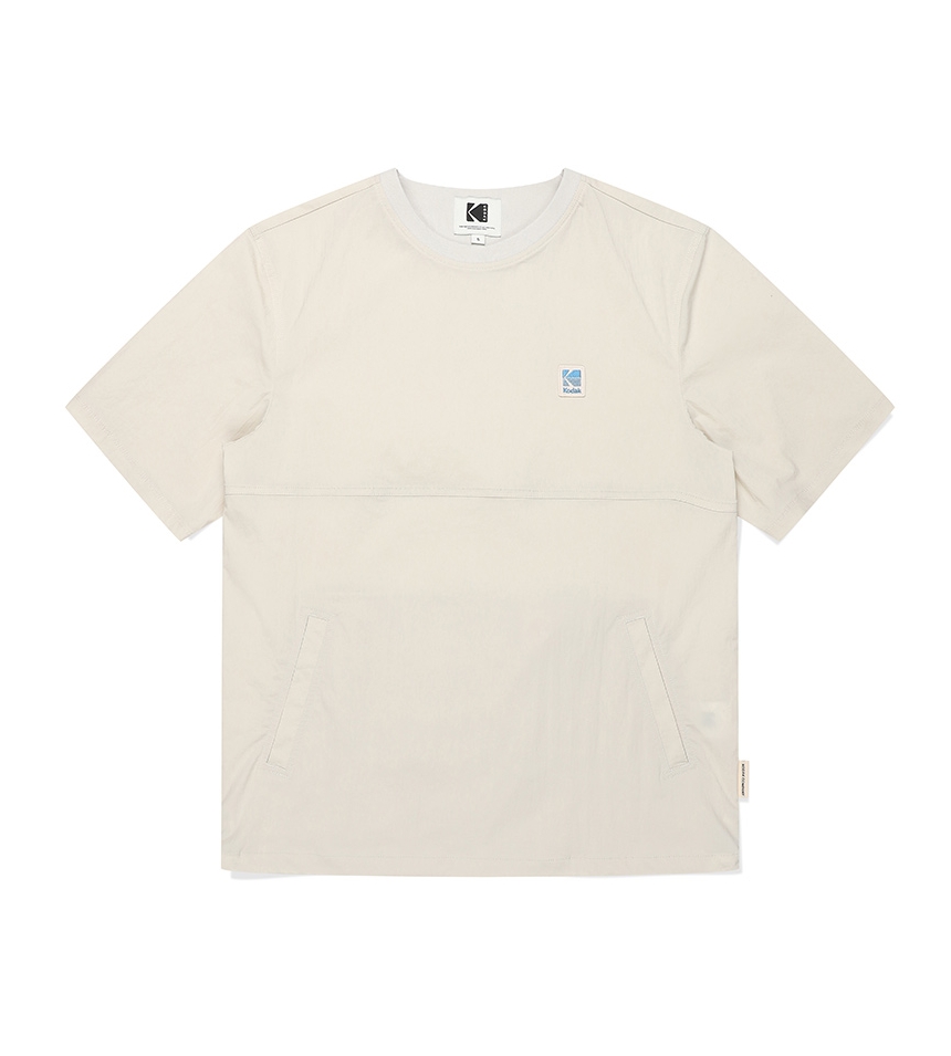 Kodak Apparel Unisex Core Woven Short Sleeve Tee Shirt Ivory