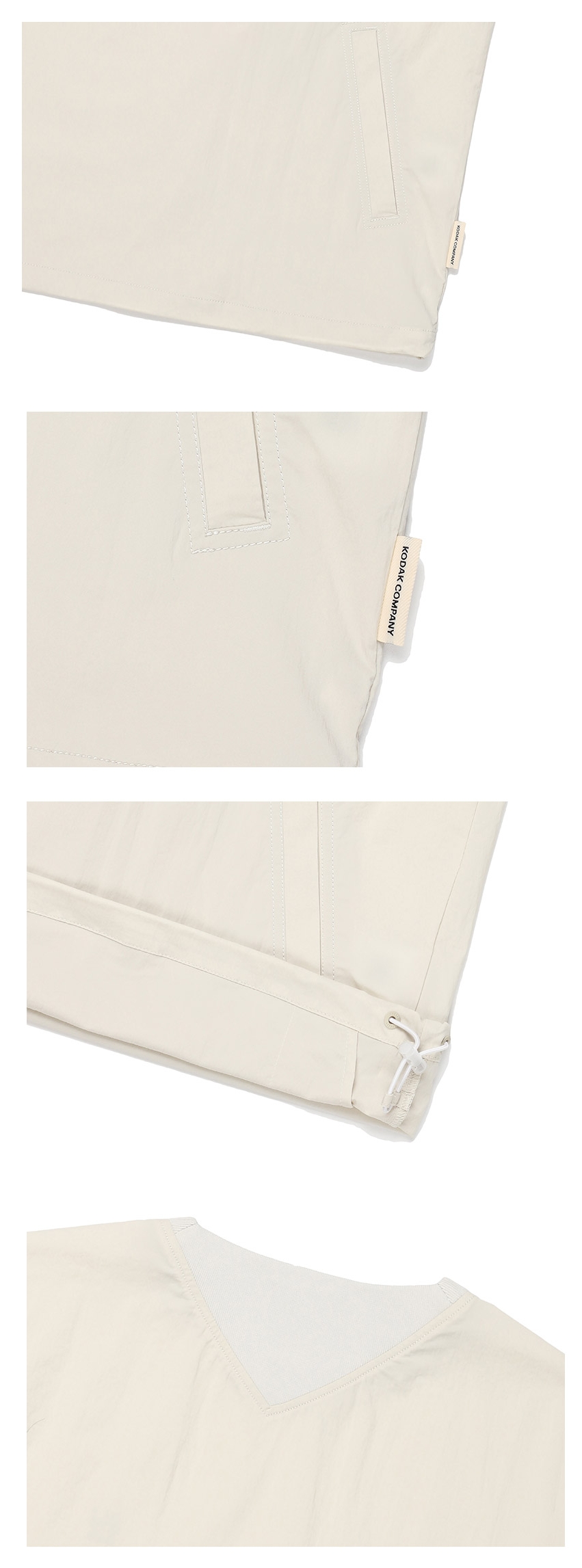 Kodak Apparel Unisex Core Woven Short Sleeve Tee Shirt Ivory