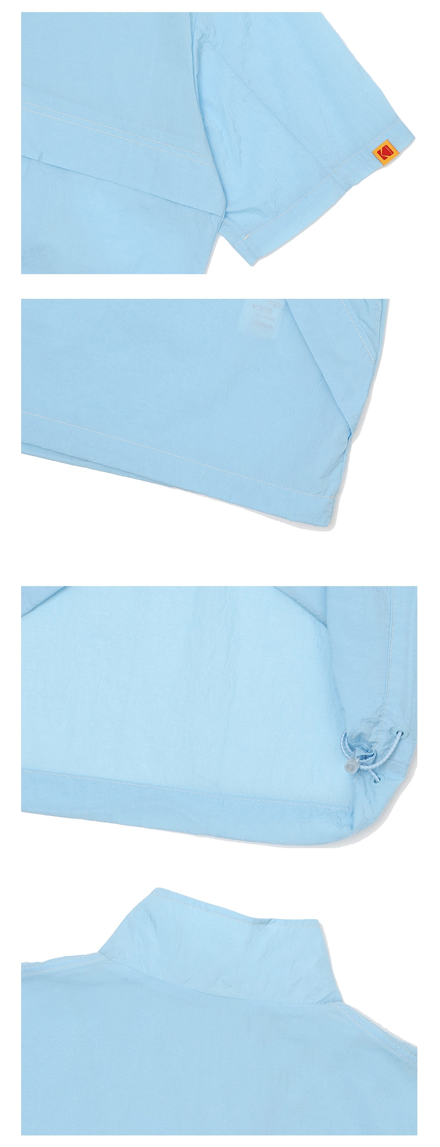 KodakのStadium Woven Collar T-Shirt 全2色 Kodak Apparel Unisex Treasure Island Stand Neck Woven Short