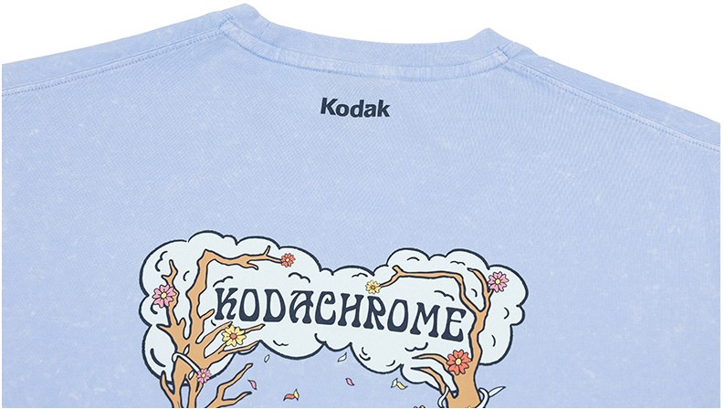 Kodak Apparel Unisex Trip Graphic Short Sleeve Tee Shirt Sky