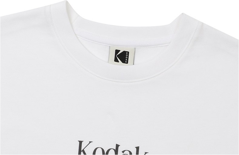 ★KODAK★ Graphic Askin Short Sleeve T-shirt WHITE MELANGE Kodak Apparel Unisex Display Maker Semi Oversized Short