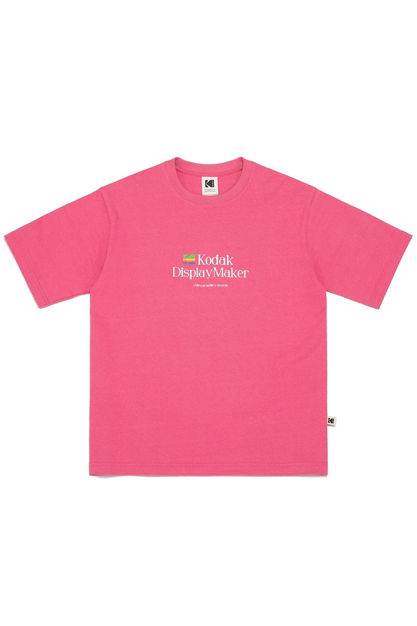 ★KODAK★ CINERY GRAPHIC HALF SLEEVE T-SHIRT PINK Kodak Apparel Unisex Digital Rainbow Graphic Semi Oversized
