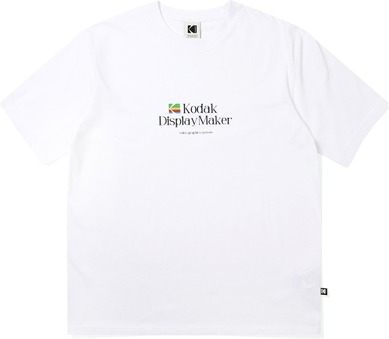 ★KODAK★ Digital Rainbow Wording Logo Short Sleeve T-shirt Kodak Apparel Unisex Digital Rainbow Wording Logo Short