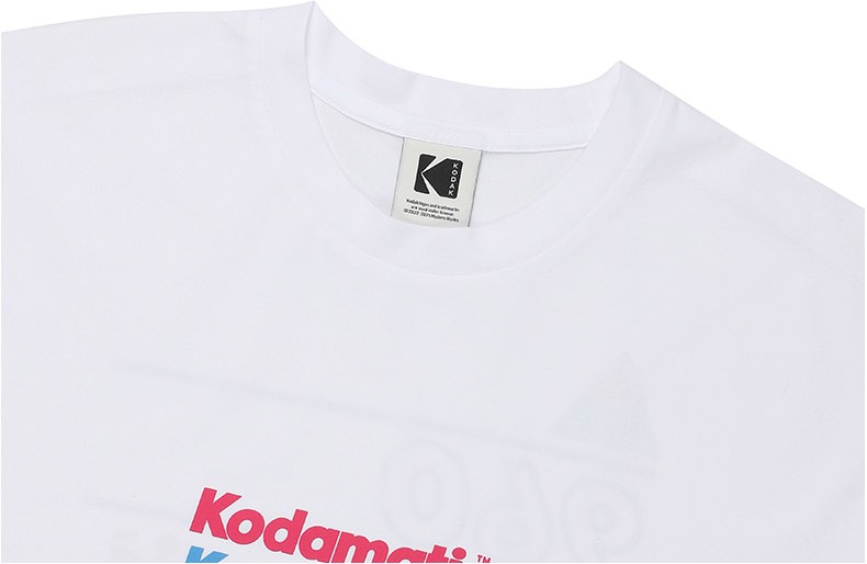 ★KODAK★ Graphic Askin Short Sleeve T-shirt WHITE MELANGE Kodak Apparel Unisex Sorona Kodamatic Lettering Short Sleeve