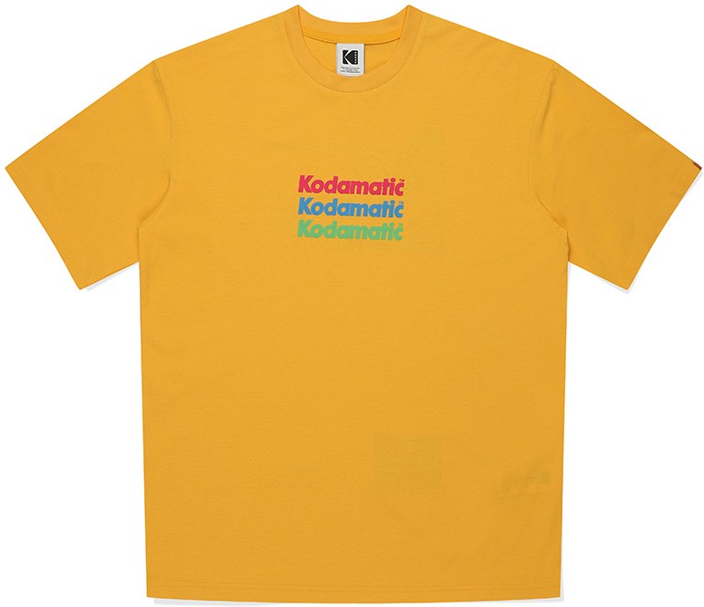 ★KODAK★ Sorona Rainbow Short Sleeve T-shirt ORANGE Kodak Apparel Unisex Core Woven Short Sleeve Tee Shirt