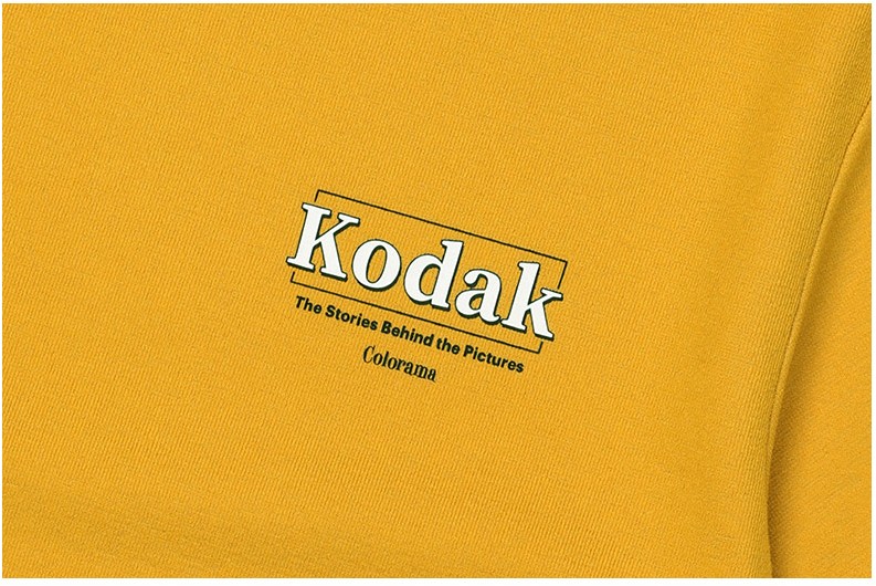 ★KODAK★ Airchrome Sorona Short Sleeve T-Shirt YELLOW Kodak Apparel Unisex Sorona Wording Logo Short Sleeve Tee
