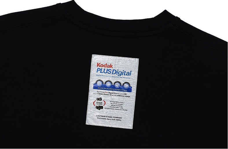 ★KODAK★ Big Logo Cotton Short Sleeve T-Shirt BLACK Kodak Apparel Unisex Stereo Semi Oversized Short Sleeve Tee
