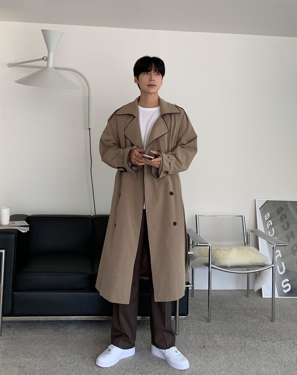 FLYDAY Paris Piping Trench Coat | KOODING