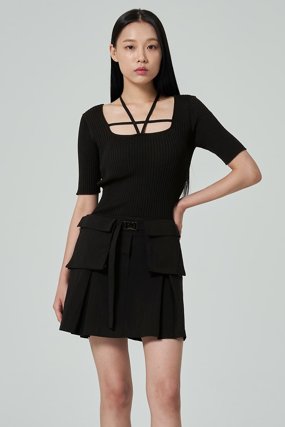 8seconds Detachable Pocket Cargo Skirt Black | Mini for