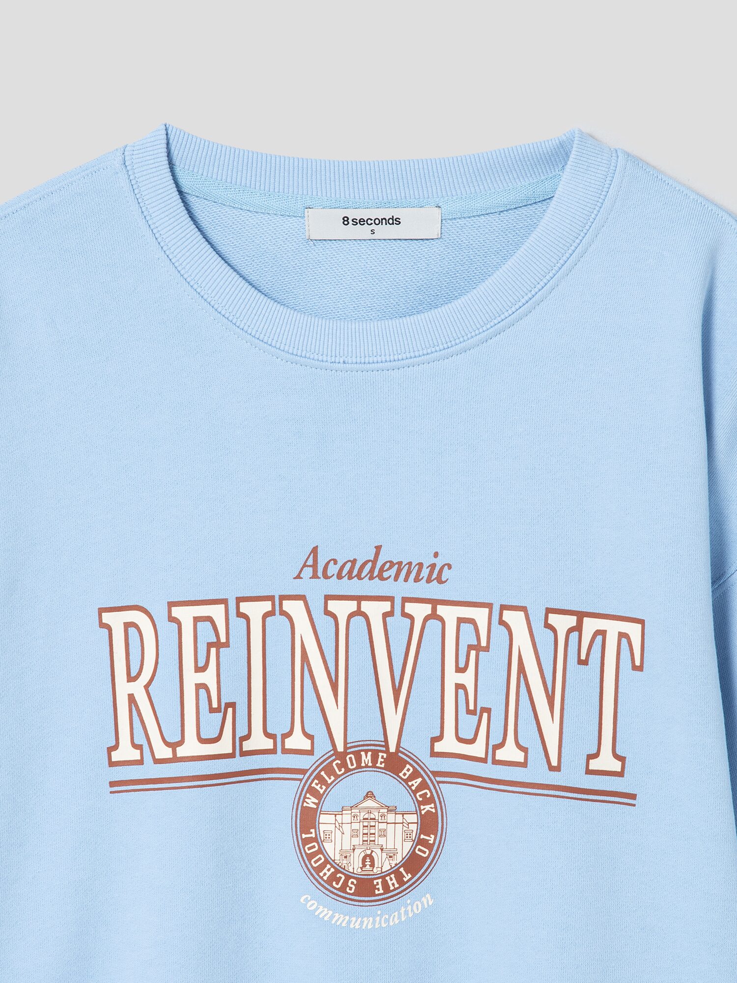 8seconds Varsity Graphic Sweatshirt Sky Blue | Sweatshirts 8seconds Varsity Graphic Sweatshirt Sky Blue | Sweatshirts