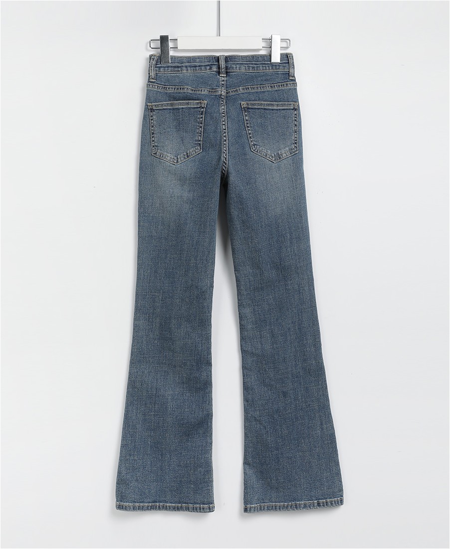 【KOOLOSET】Scope Two Tuck Wide Denim Waistbandless Two-Tuck Wide Denim (grey) - kooloset