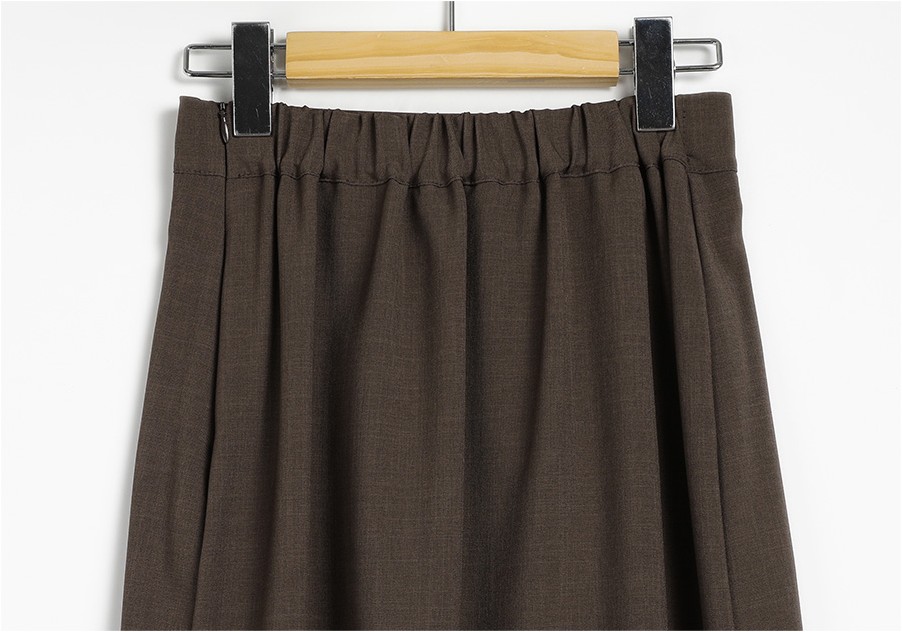TWEE Rear Elastic Flared Long Skirt | A-Line for Women | KOODING